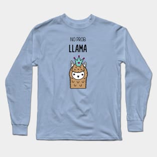 Llama Ice Blue Long Sleeve T-Shirt